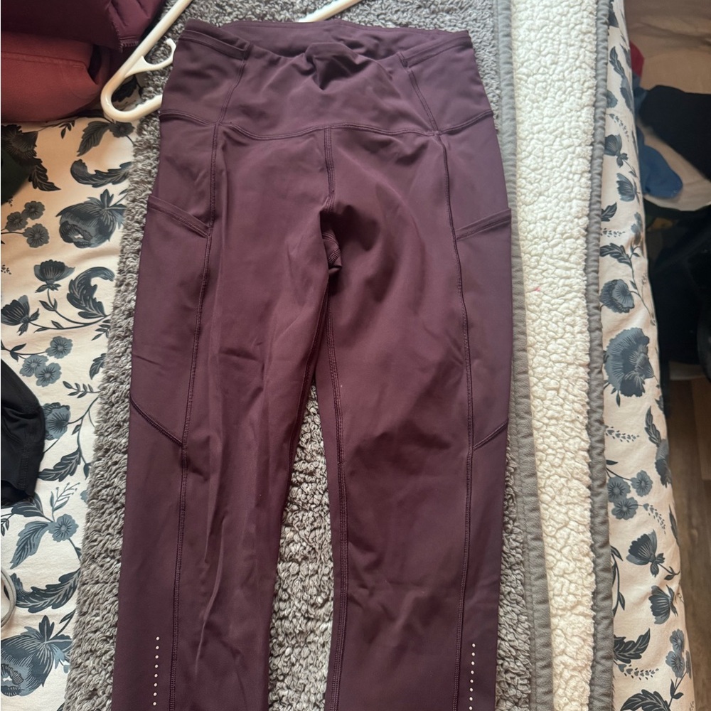 lululemon athletica Burgundy Leggings 23 inch